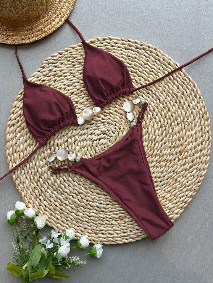 Set bikini SHEIN, vișiniu