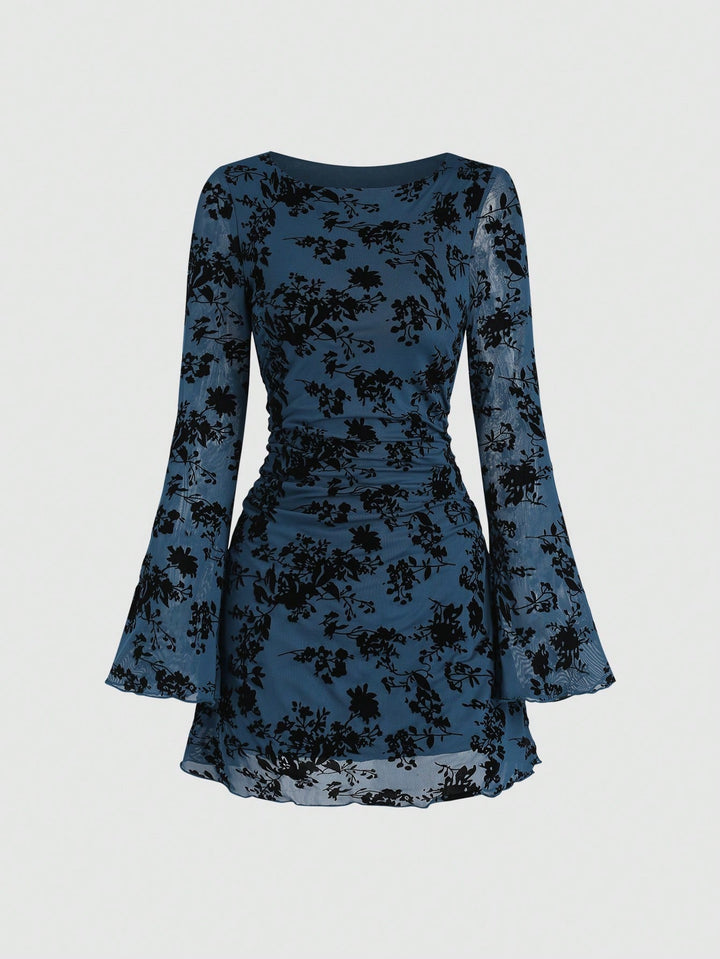 Rochie scurtă SHEIN, albastru