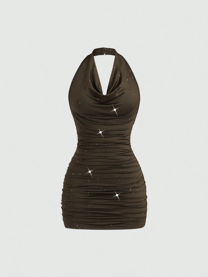 Rochie scurtă SHEIN, kaki