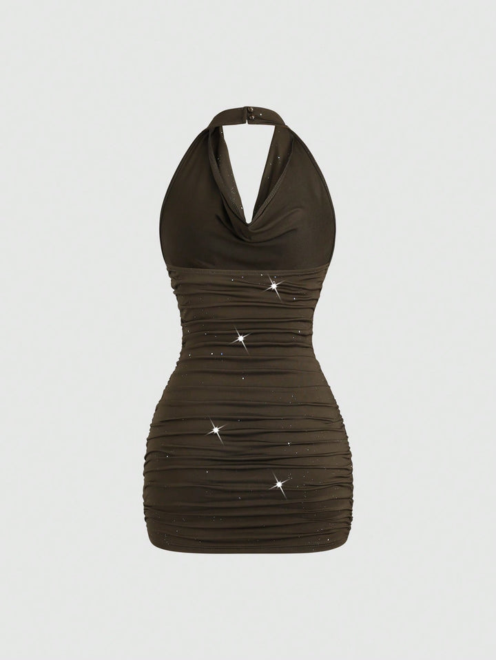 Rochie scurtă SHEIN, kaki