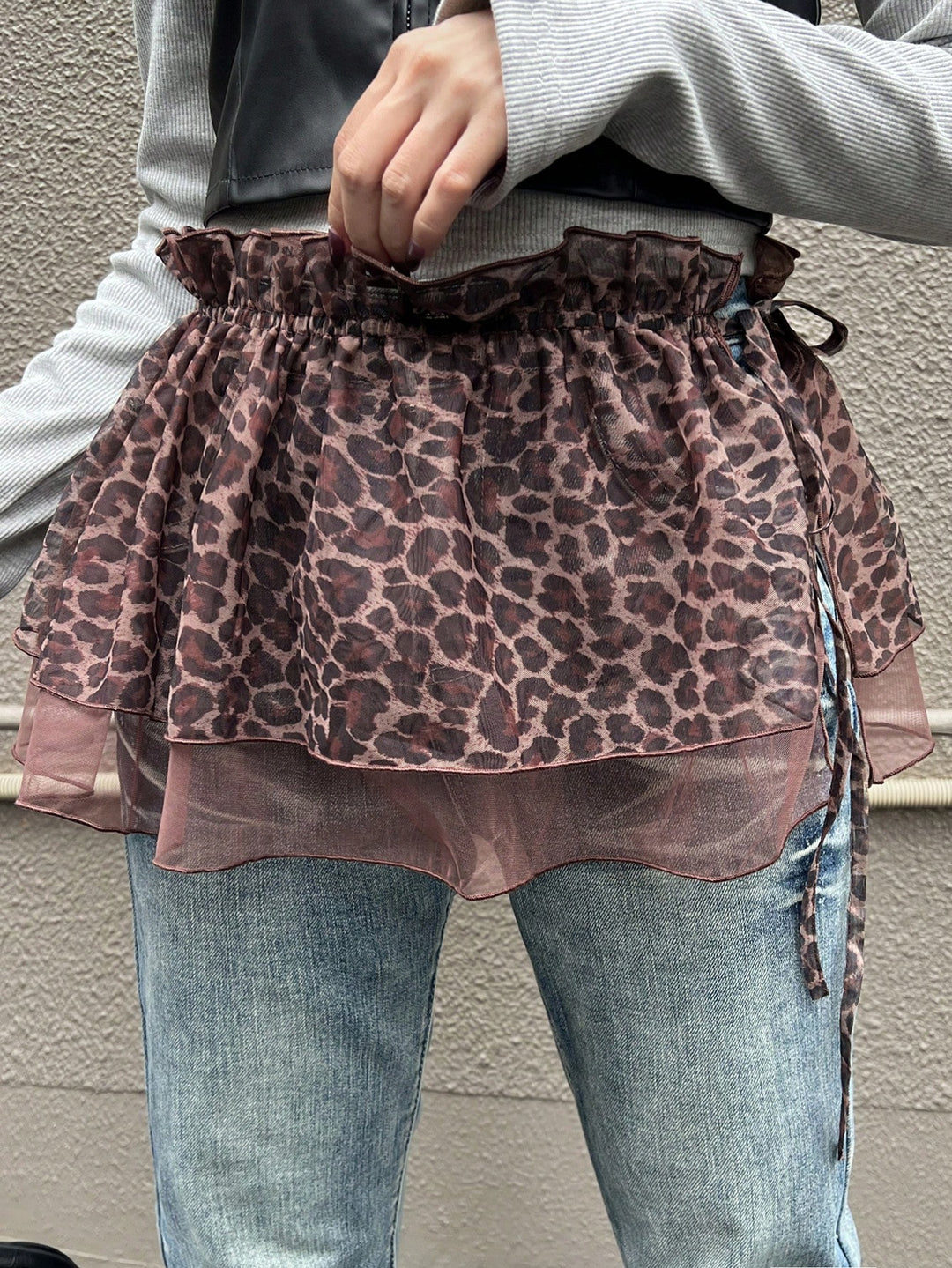 SHEIN miniszoknya, barna