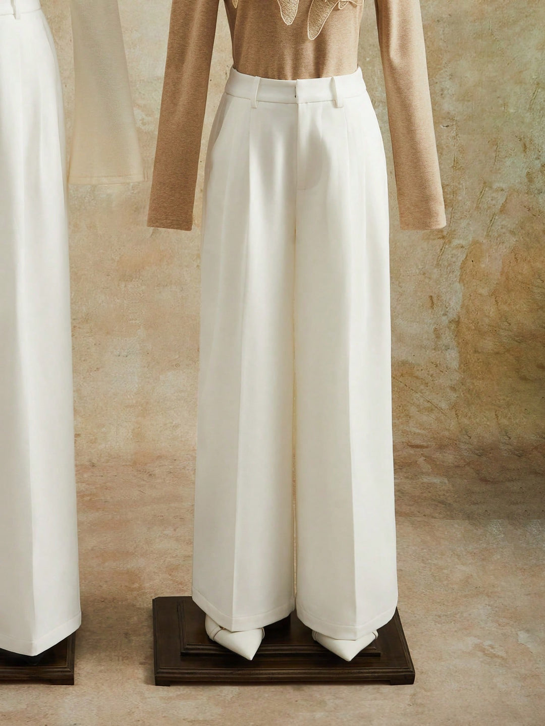 Pantalon SHEIN, alb