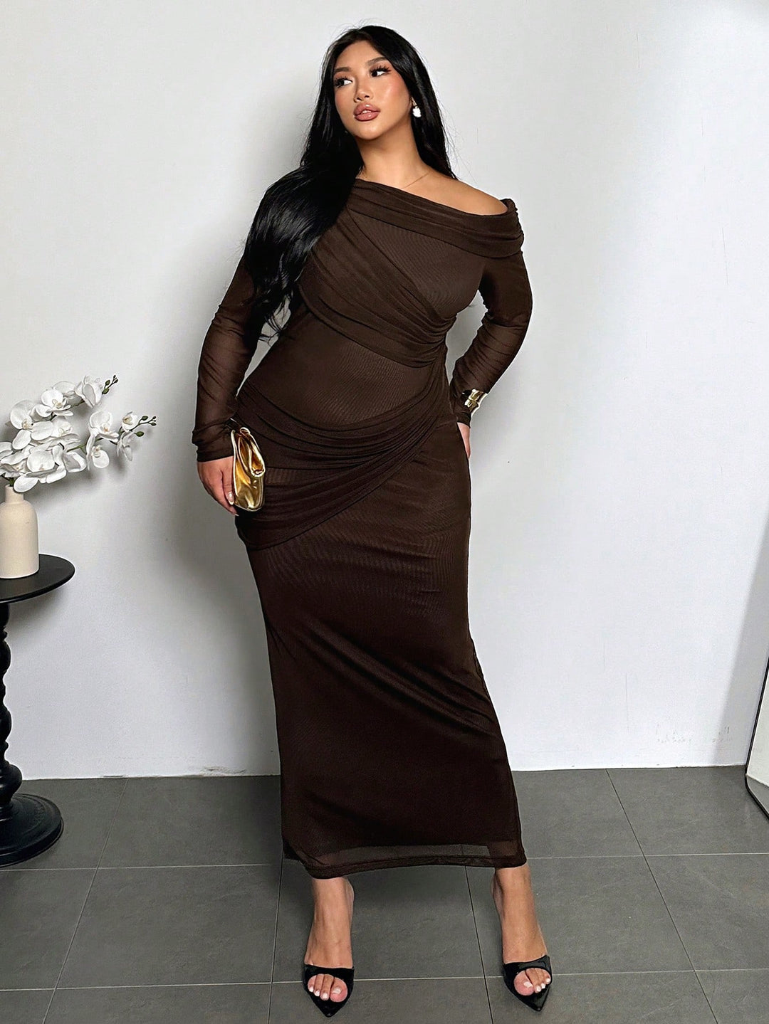 Rochie SHEIN, maro
