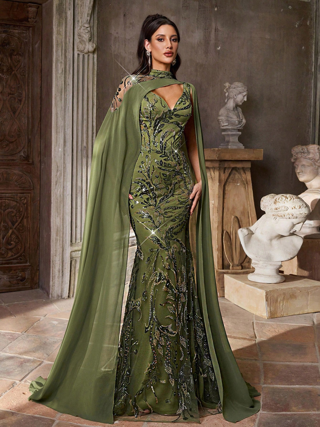 Rochie SHEIN, kaki