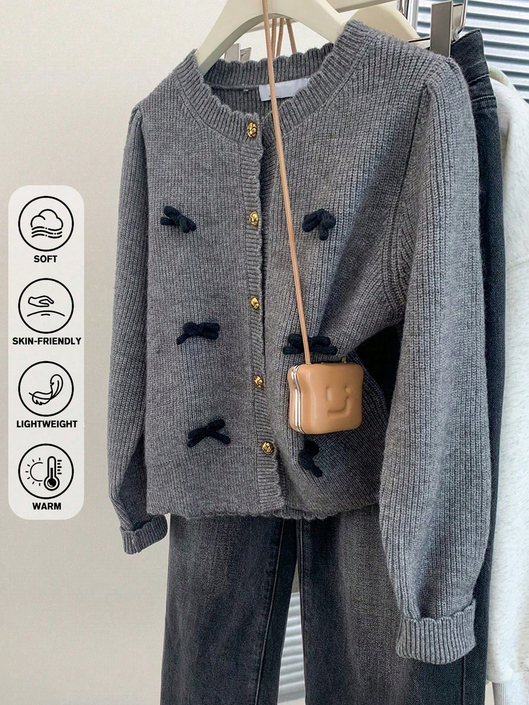 Cardigan SHEIN, gri