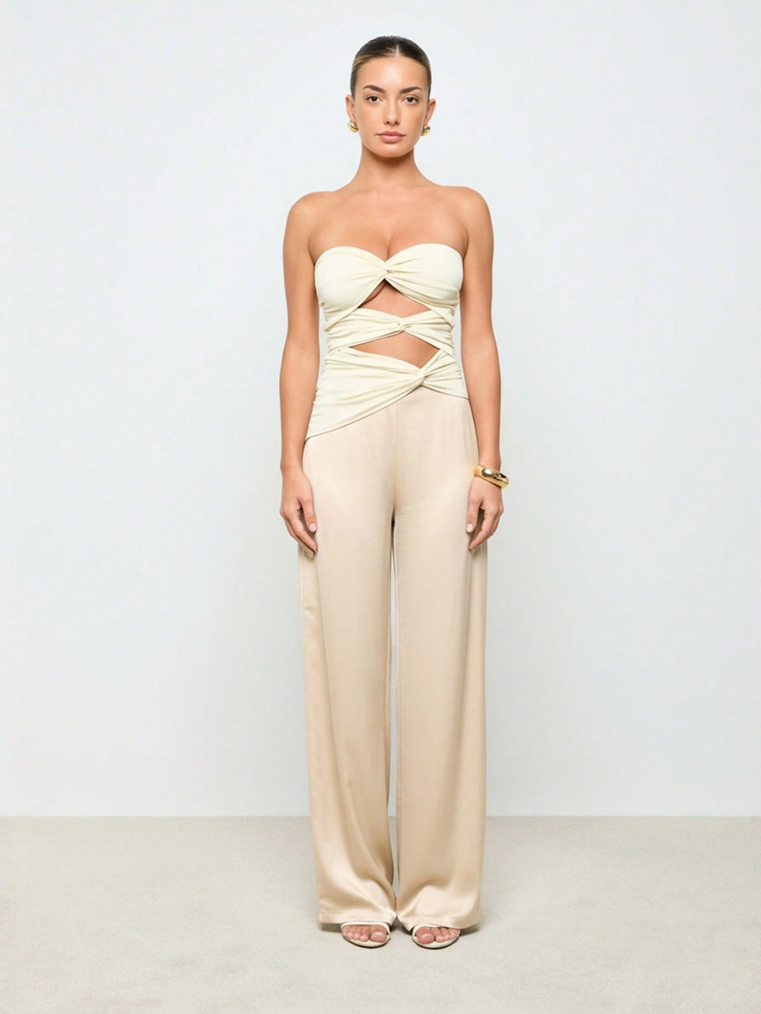 Pantaloni SHEIN, crem