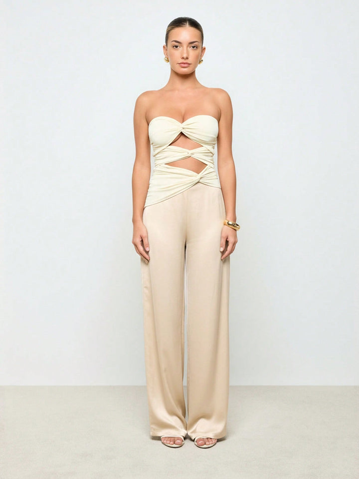 Pantaloni SHEIN, crem