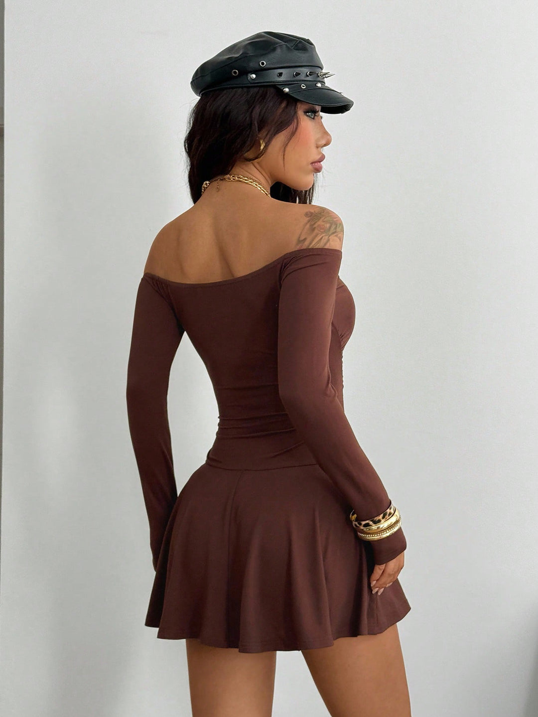 Rochie mini SHEIN, maro