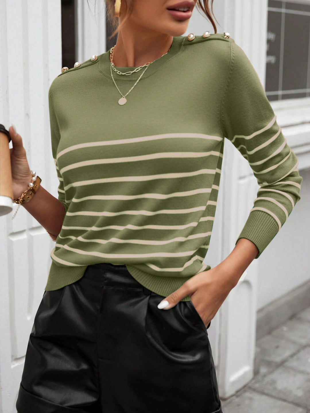 Pulover SHEIN, verde