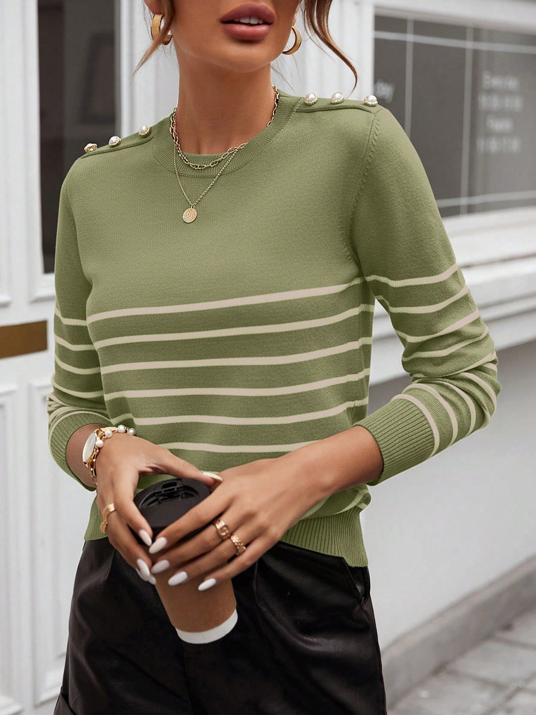 Pulover SHEIN, verde