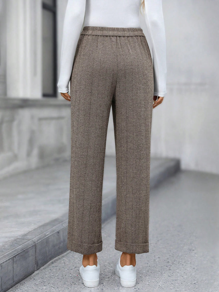 Pantaloni SHEIN, maro