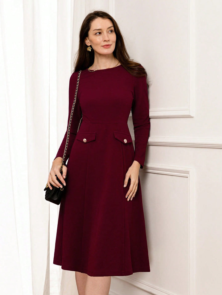 Rochie midi SHEIN, vișiniu