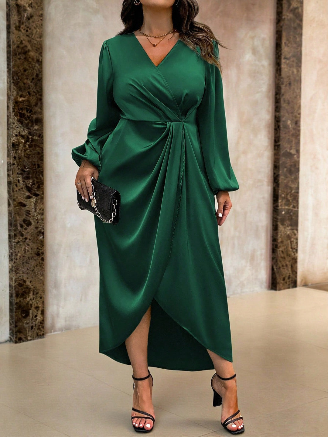 SHEIN zöld maxi ruha