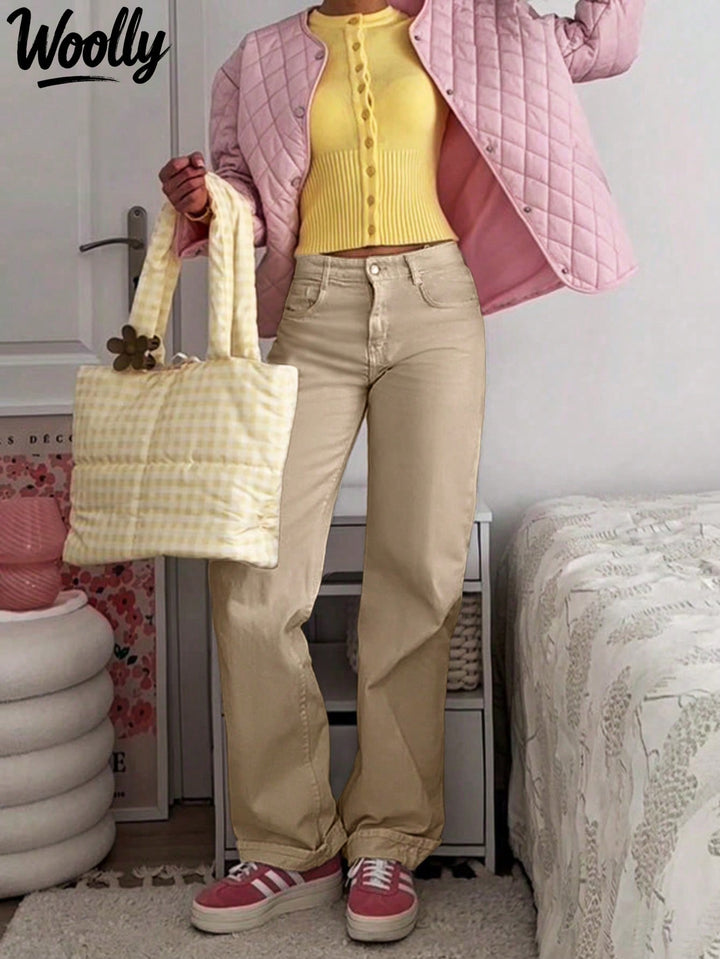 Jeans SHEIN, portocaliu