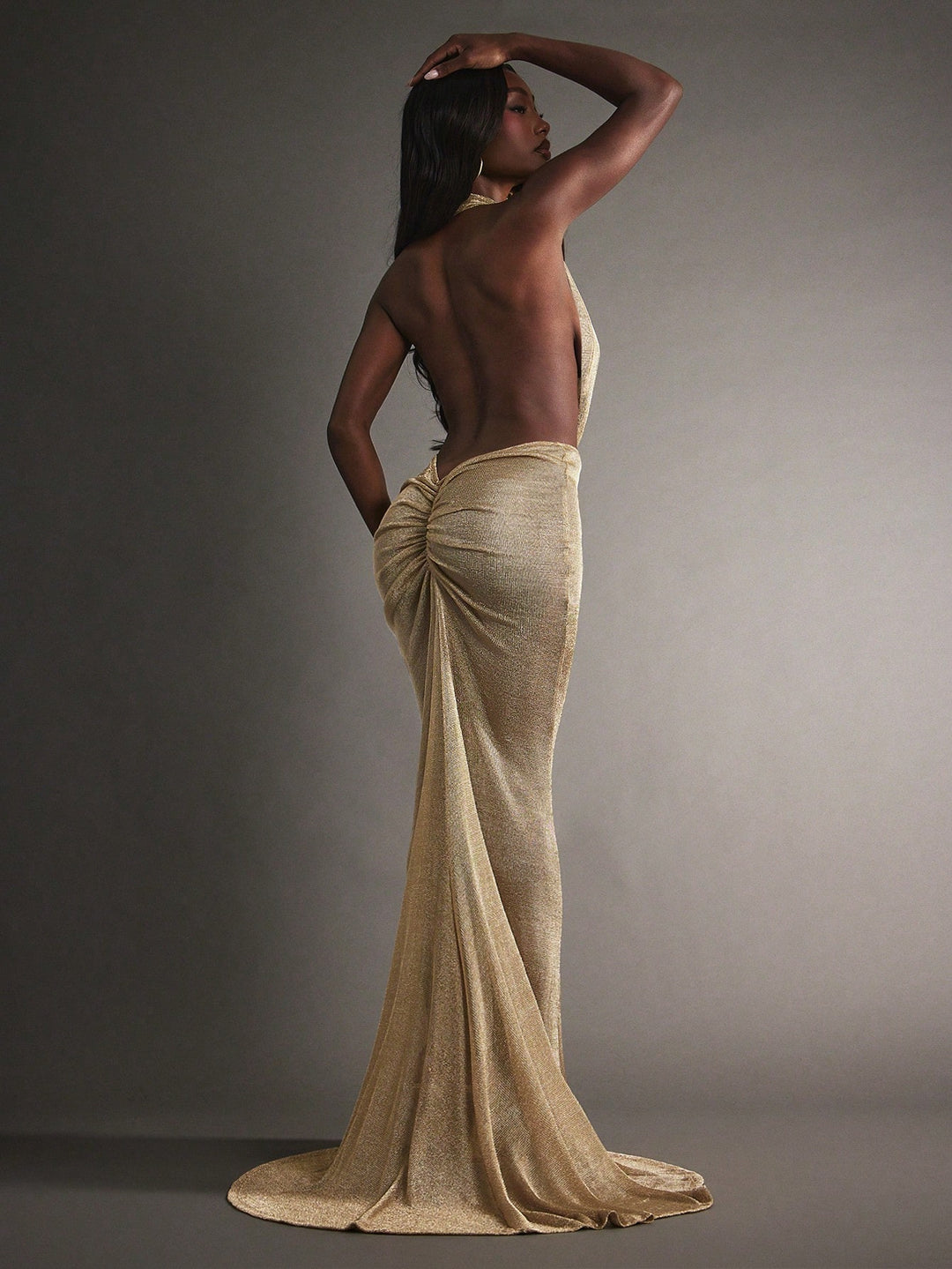 Rochie maxi SHEIN, auriu