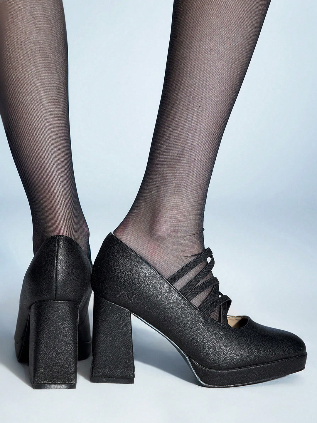 Pantofi cu toc SHEIN, negru