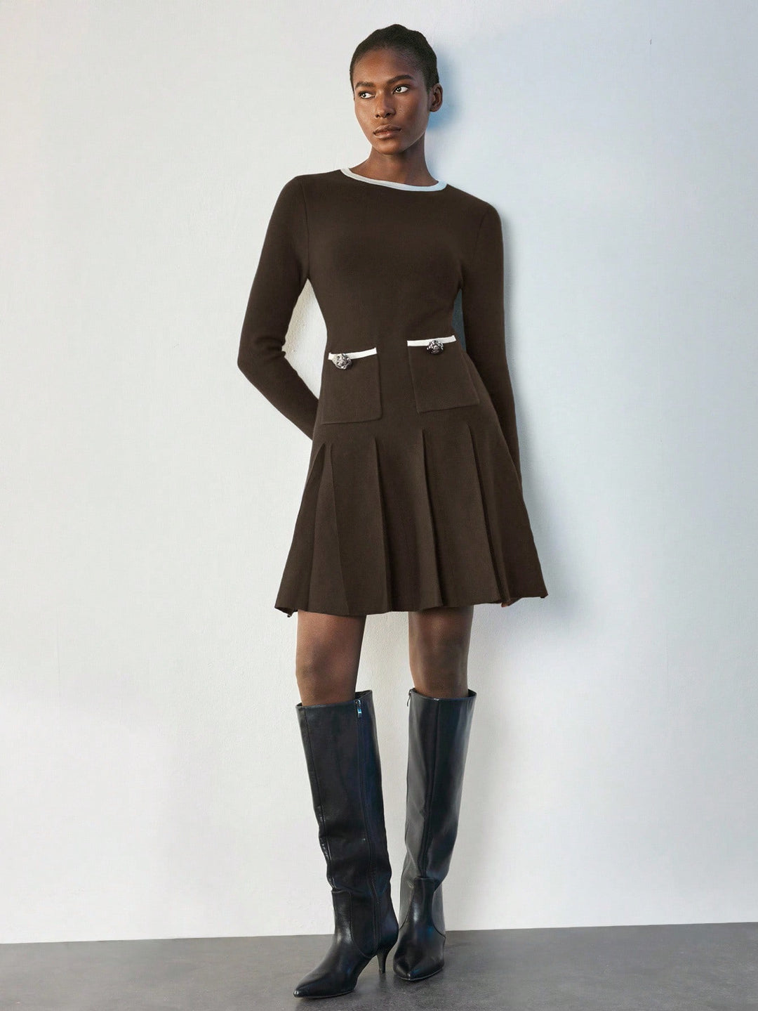 Rochie mini SHEIN, maro