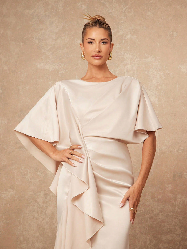 Rochie maxi SHEIN, bej