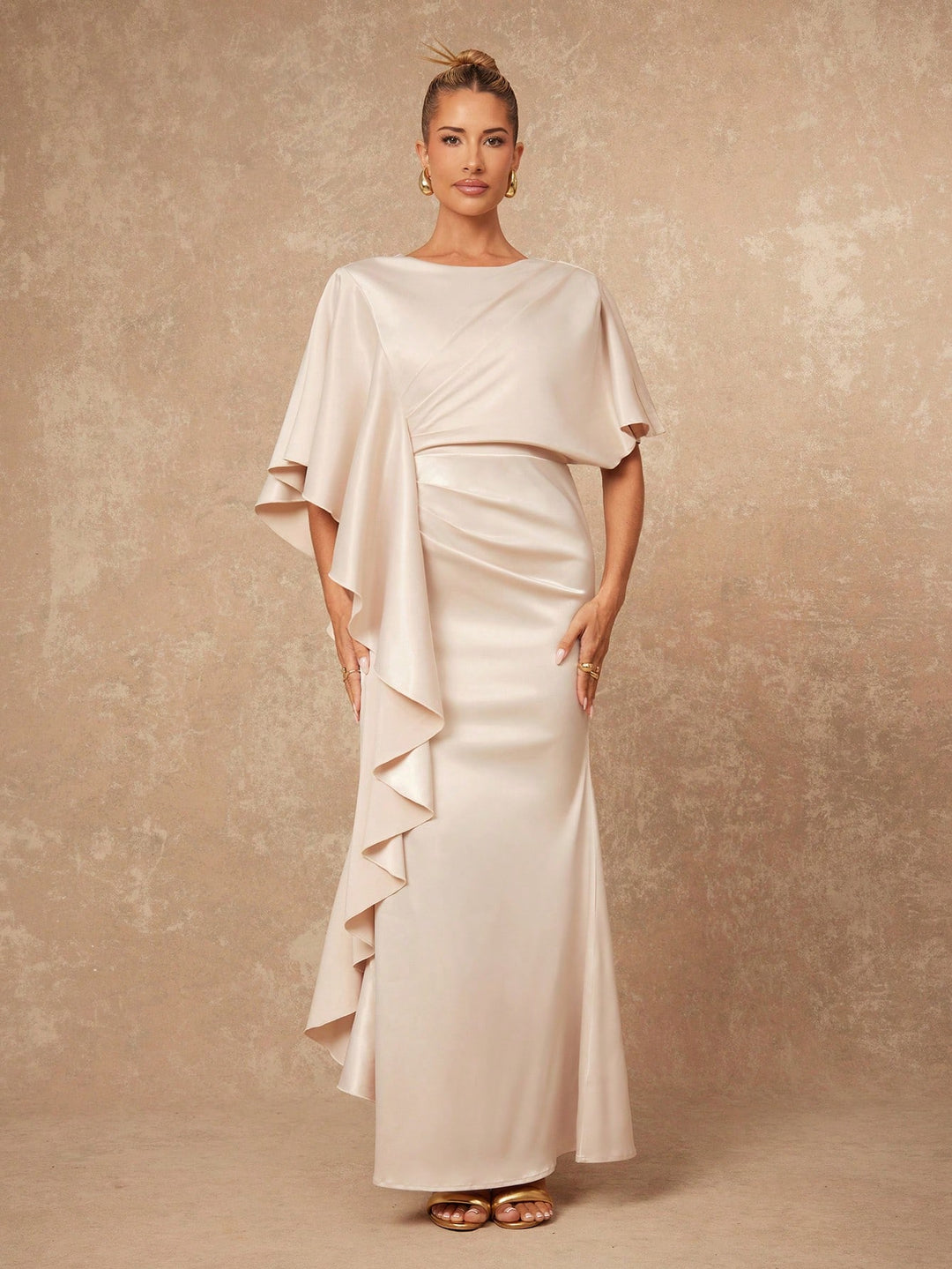 Rochie maxi SHEIN, bej