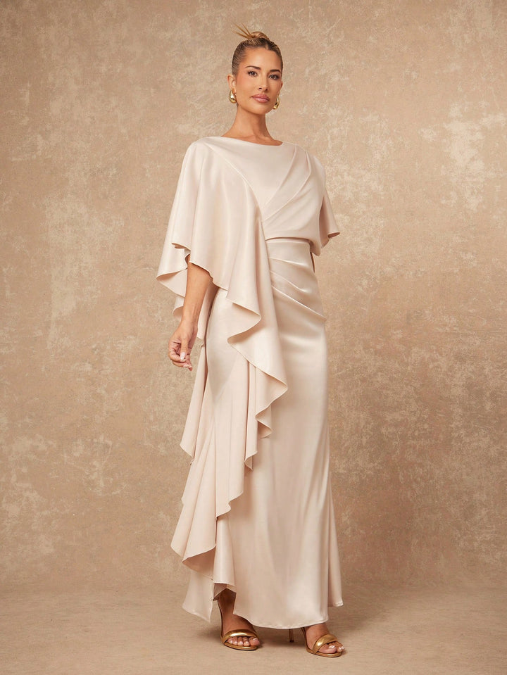 Rochie maxi SHEIN, bej