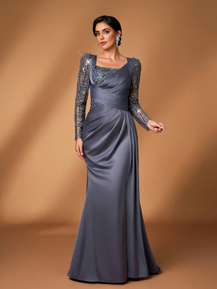 SHEIN maxi ruha, szürke