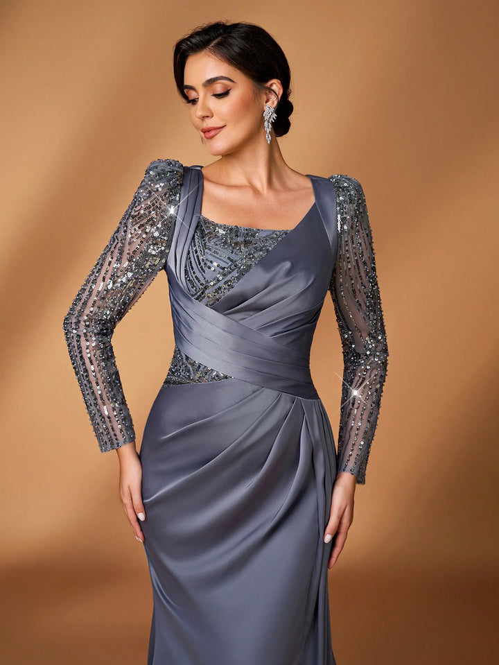 SHEIN maxi ruha, szürke