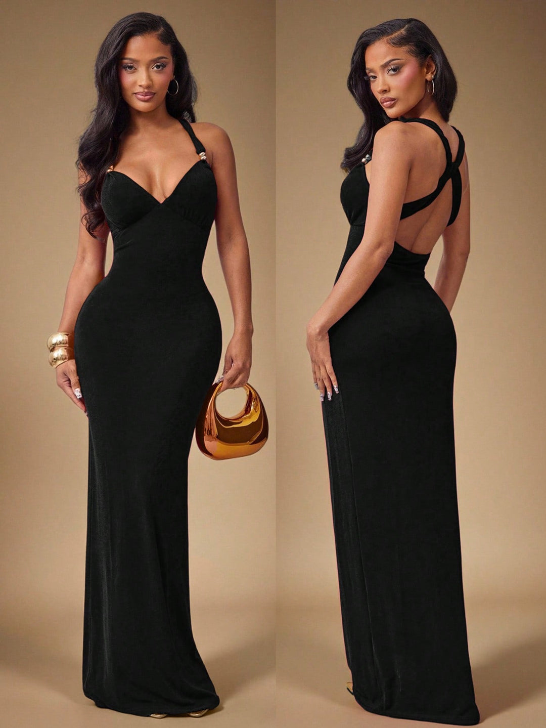 Rochie maxi SHEIN, negru