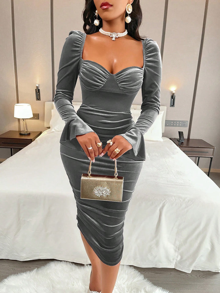 Rochie midi SHEIN, gri