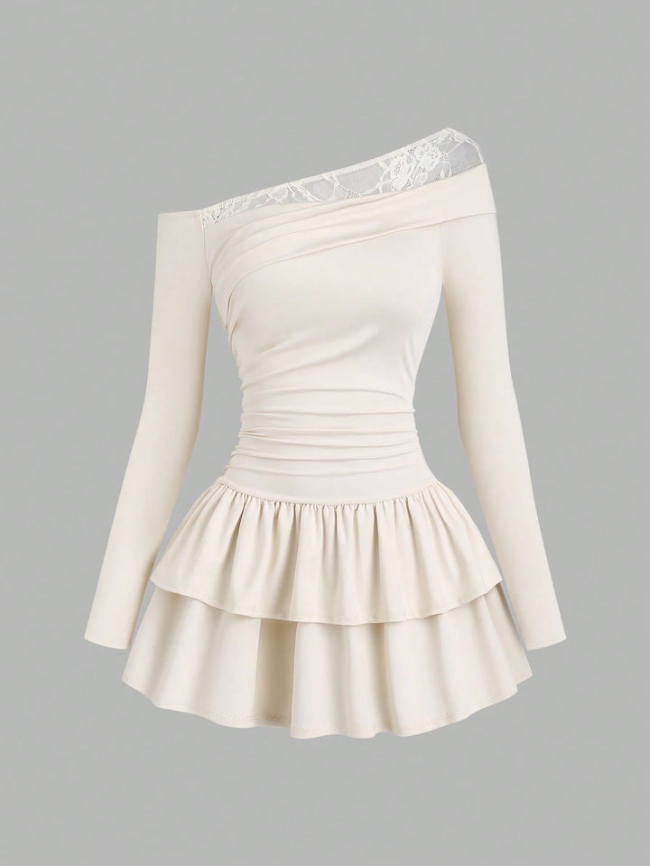 Rochie mini SHEIN, crem
