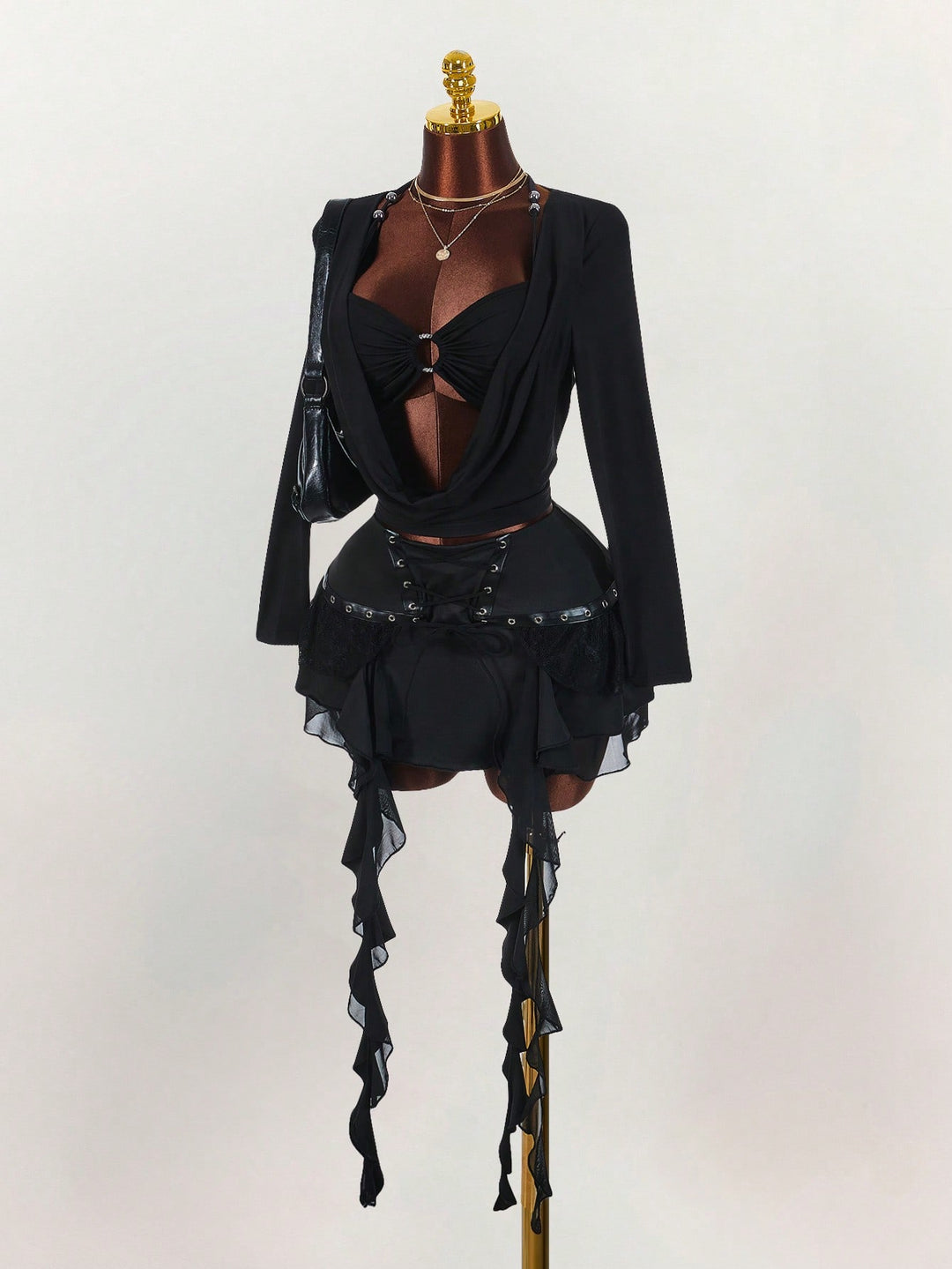 Fustă pantalon SHEIN, negru