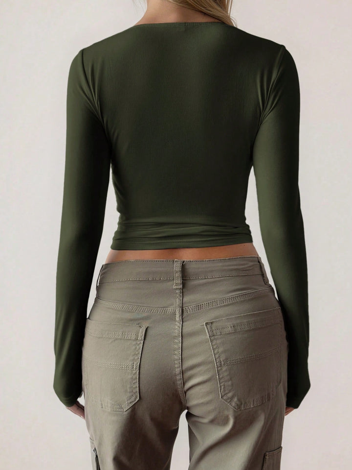 Tricou SHEIN, kaki