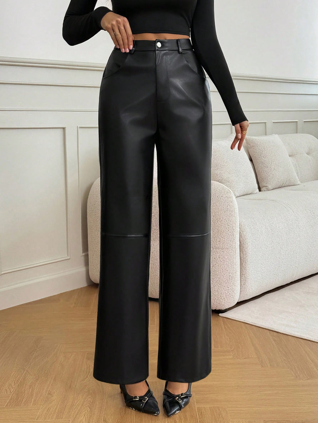 Pantaloni SHEIN, negru