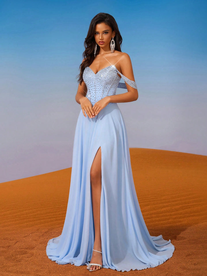 Rochie maxi SHEIN, albastru