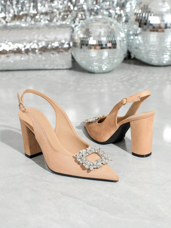 Pantofi cu toc SHEIN, crem