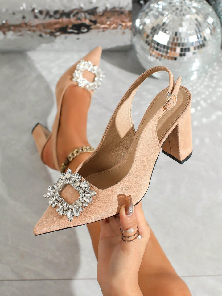 Pantofi cu toc SHEIN, crem