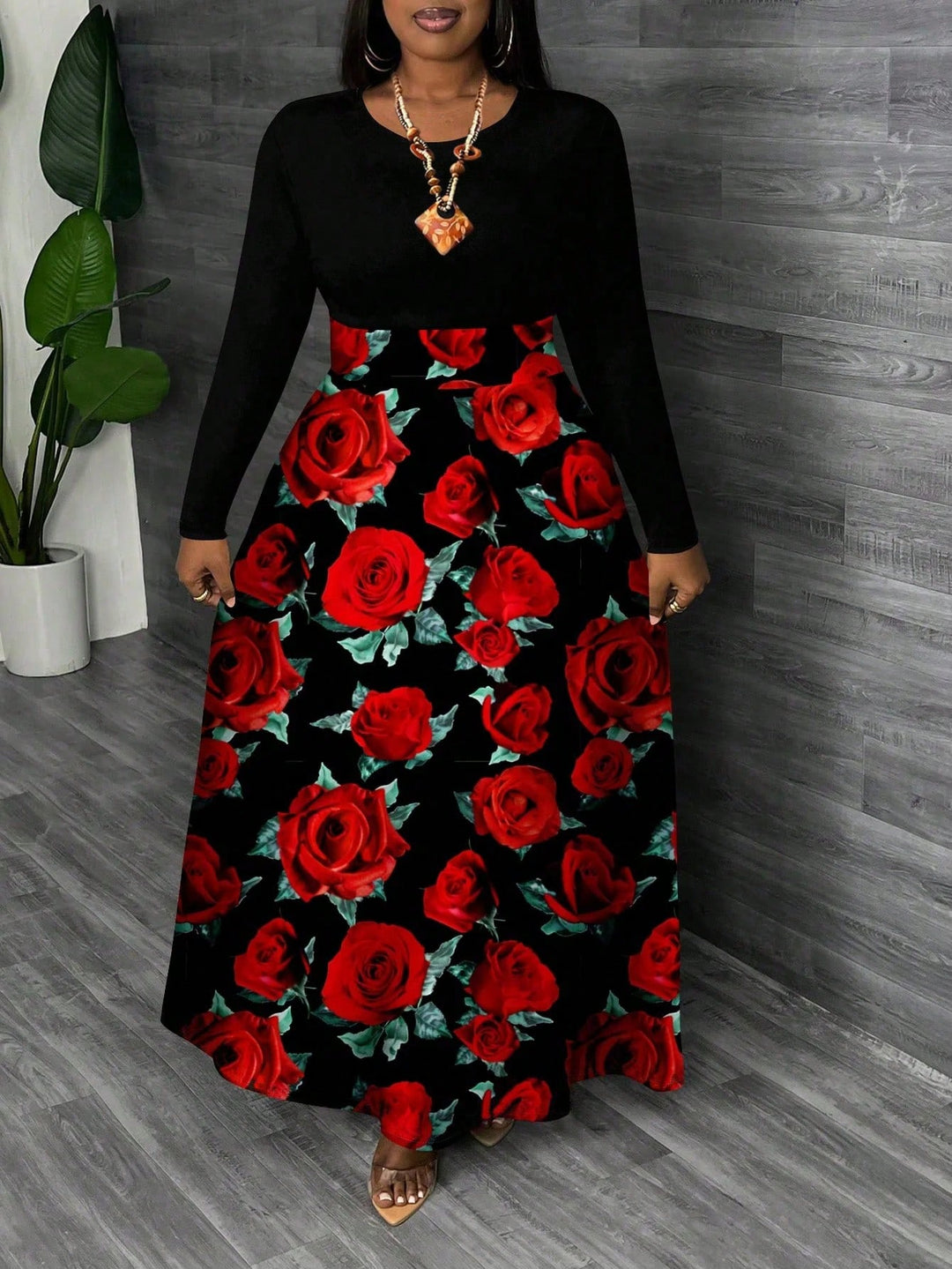 Rochie maxi SHEIN, mix culori