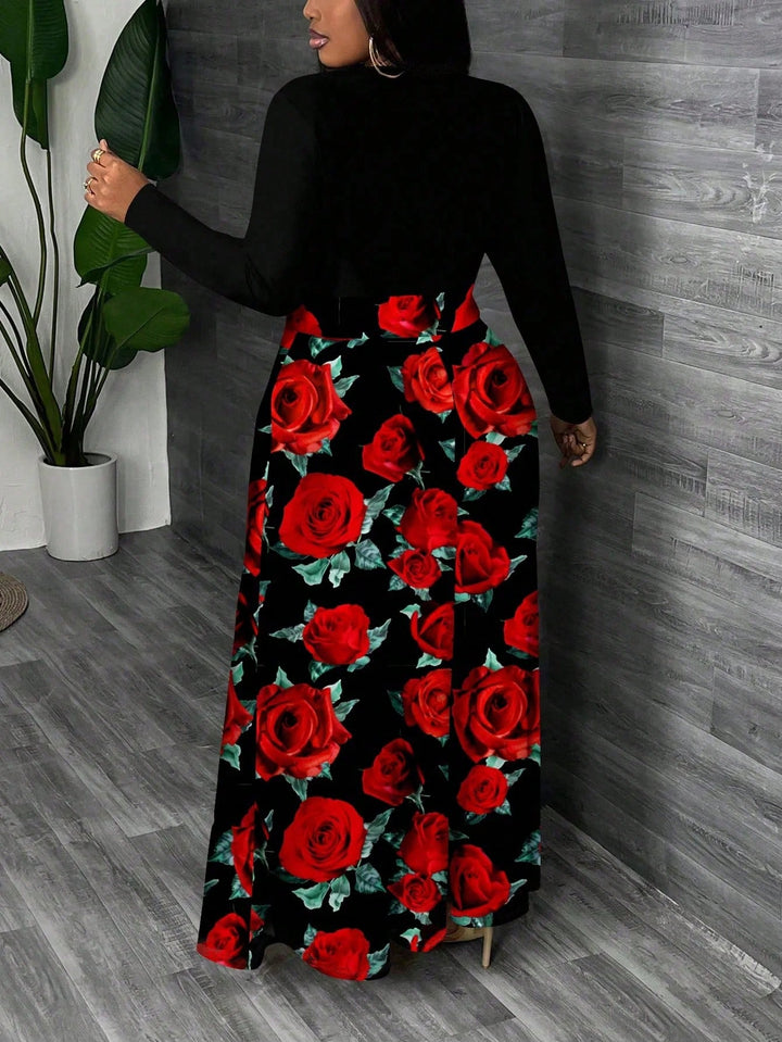 Rochie maxi SHEIN, mix culori