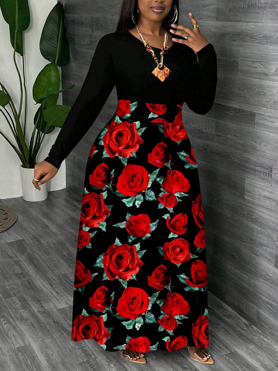 Rochie maxi SHEIN, mix culori