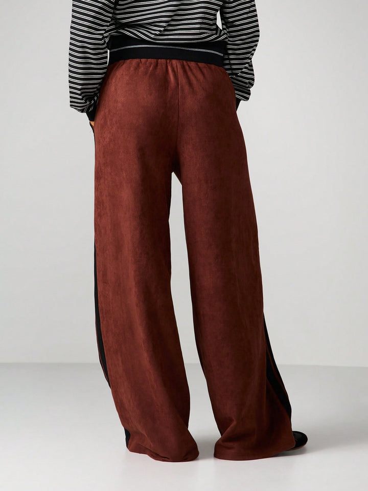 Pantaloni SHEIN, maro