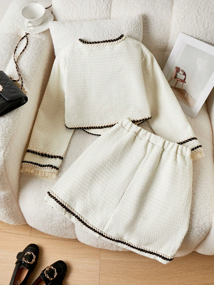 Set rochie cu fusta SHEIN, bej