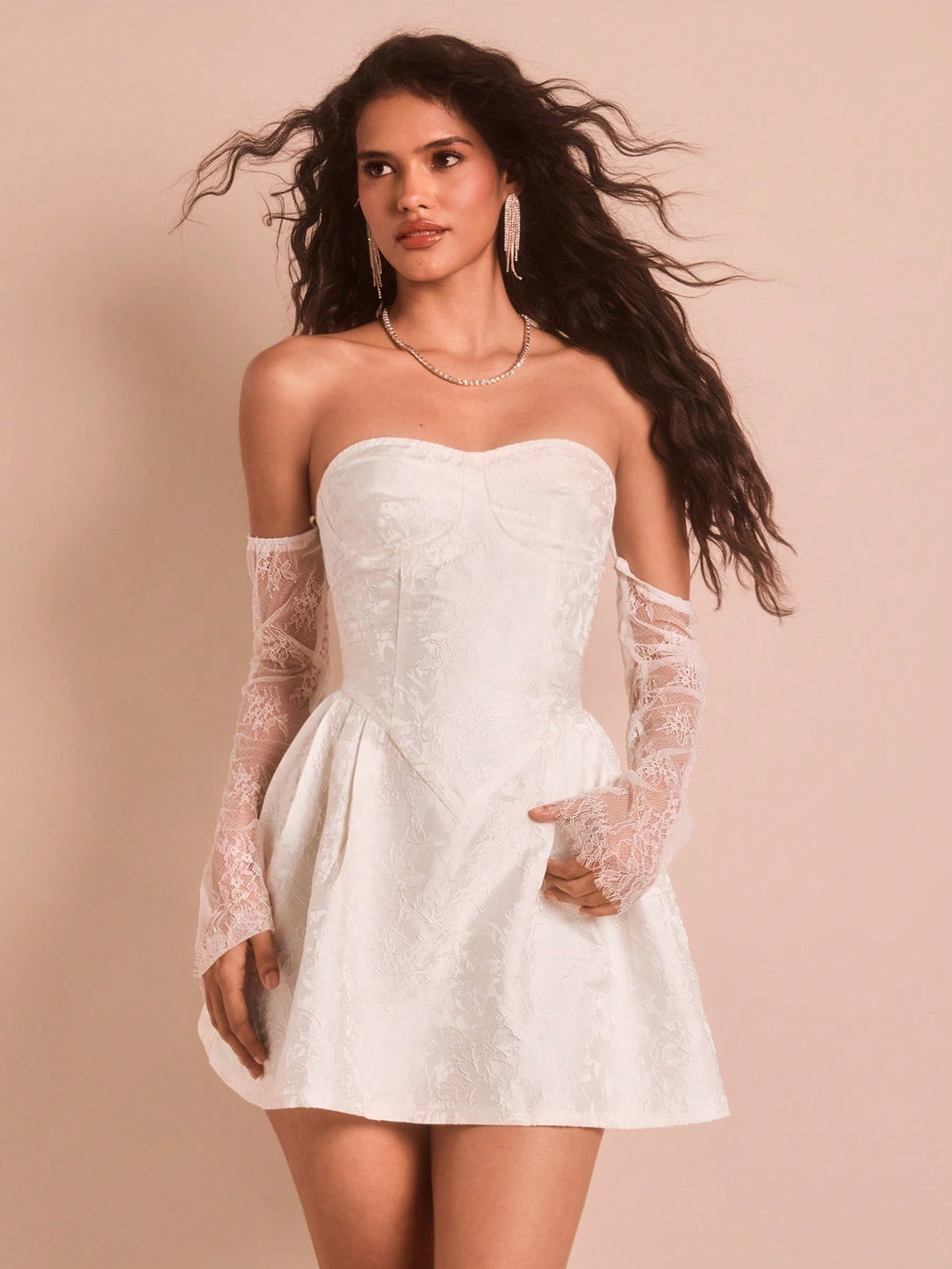 Rochie scurtă SHEIN, alb