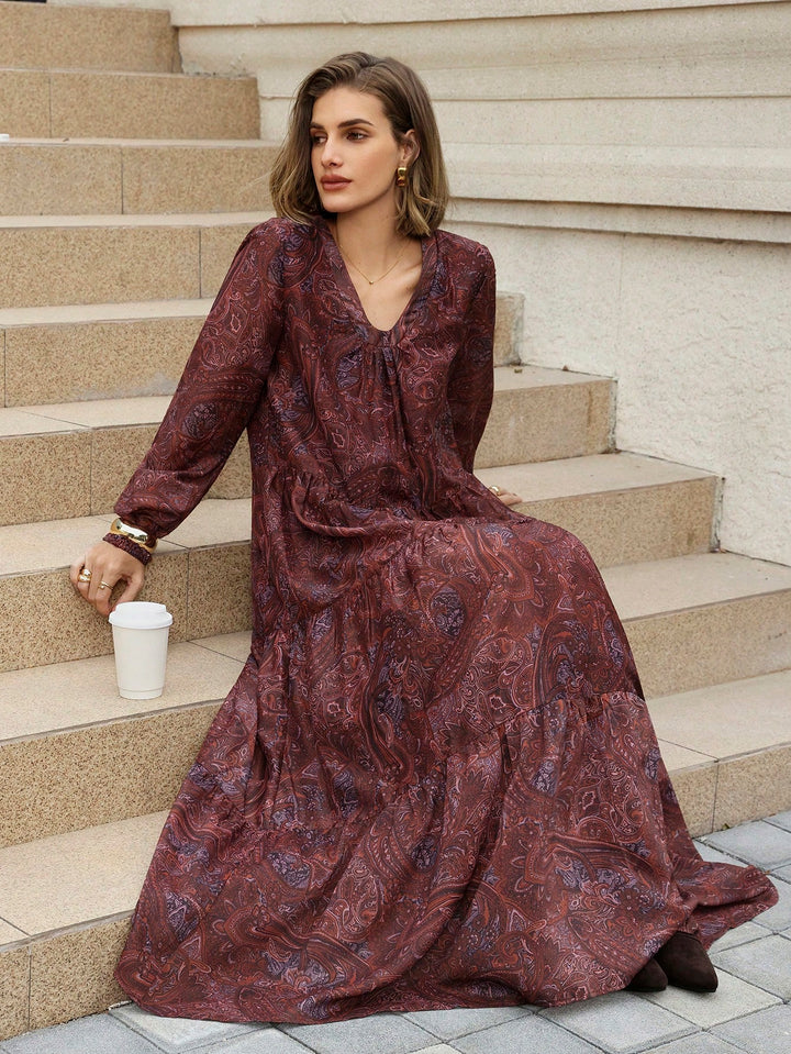 Rochie maxi SHEIN, maro