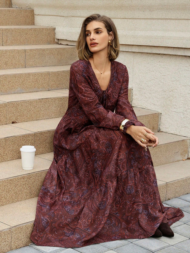Rochie maxi SHEIN, maro