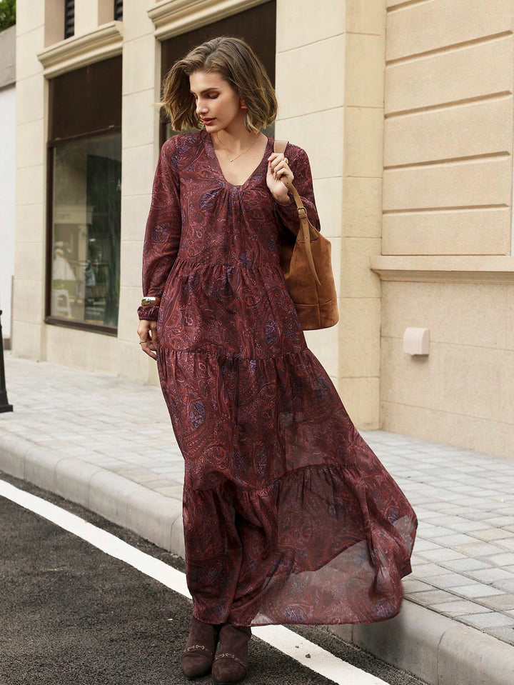Rochie maxi SHEIN, maro