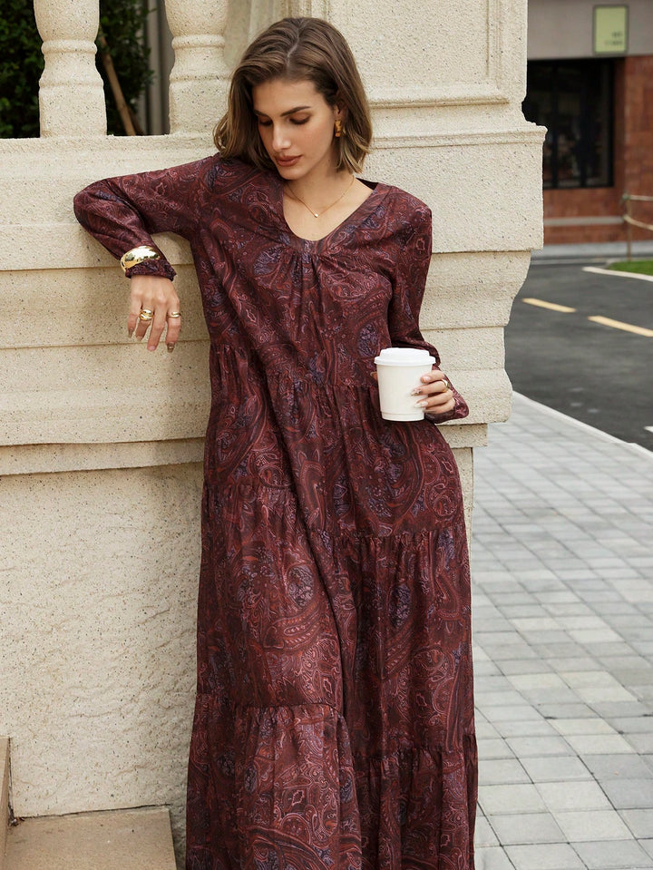 Rochie maxi SHEIN, maro