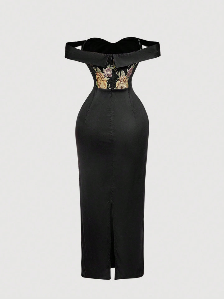 Rochie maxi SHEIN, negru