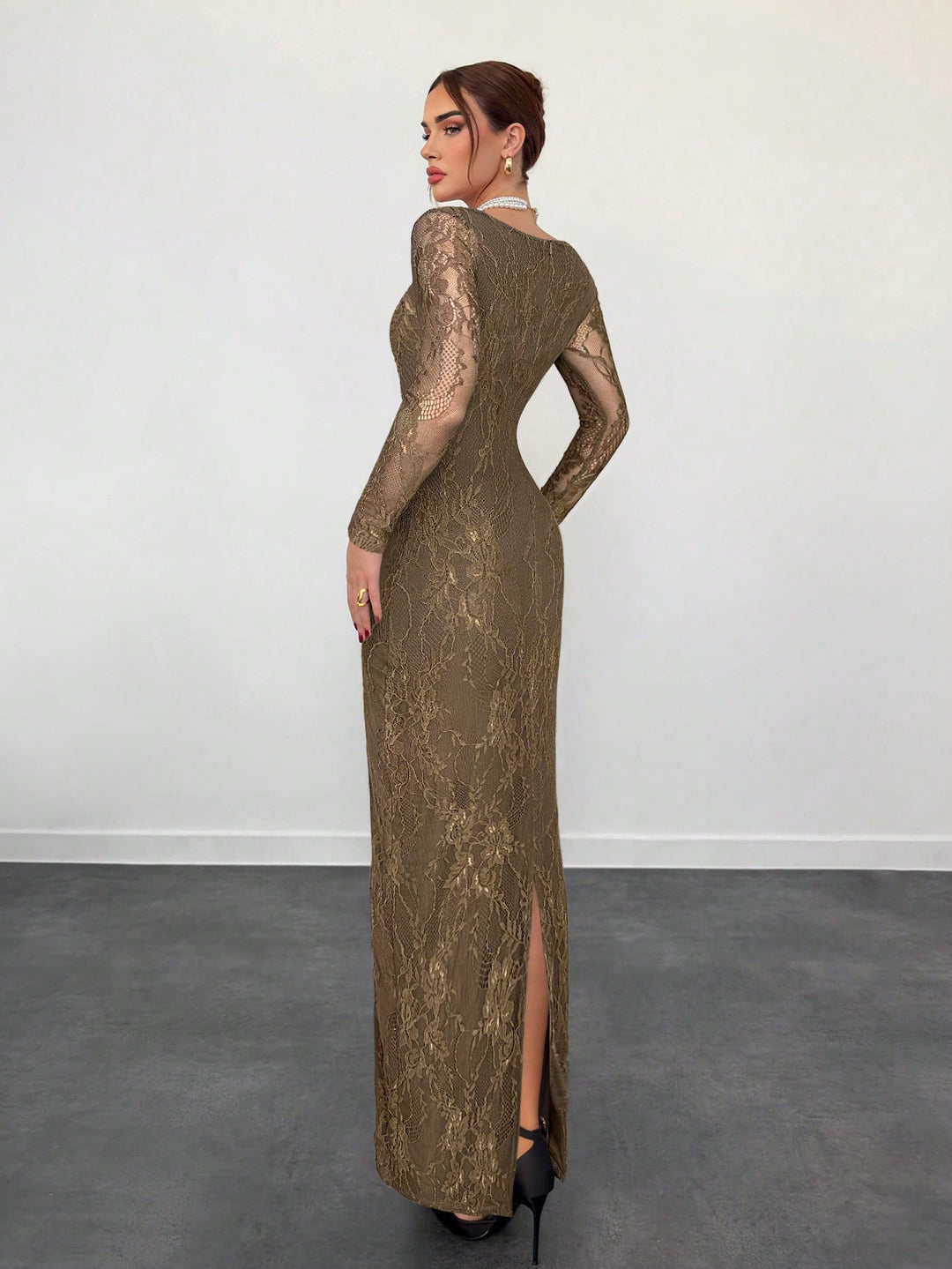Rochie maxi SHEIN, maro