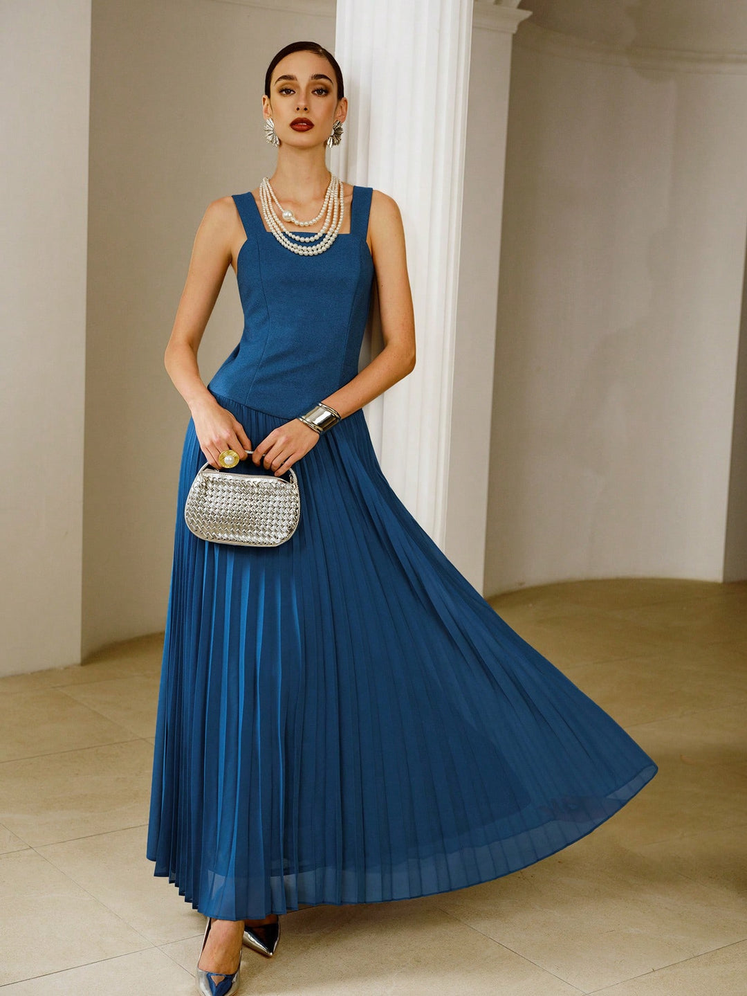 Rochie maxi SHEIN, albastru