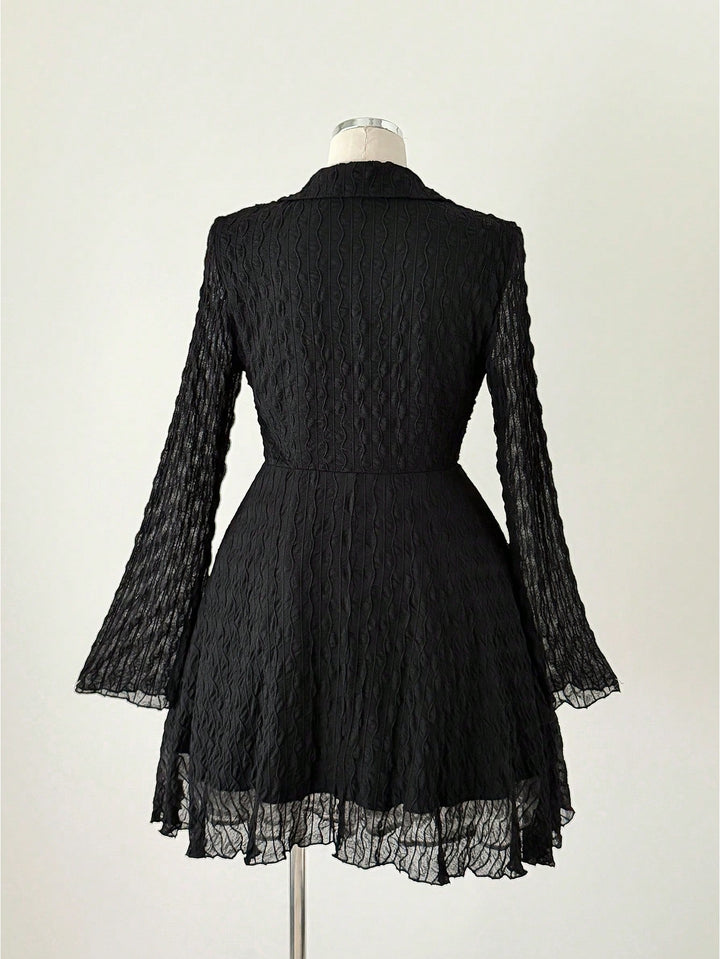 Rochie mini Shein Curve+, negru