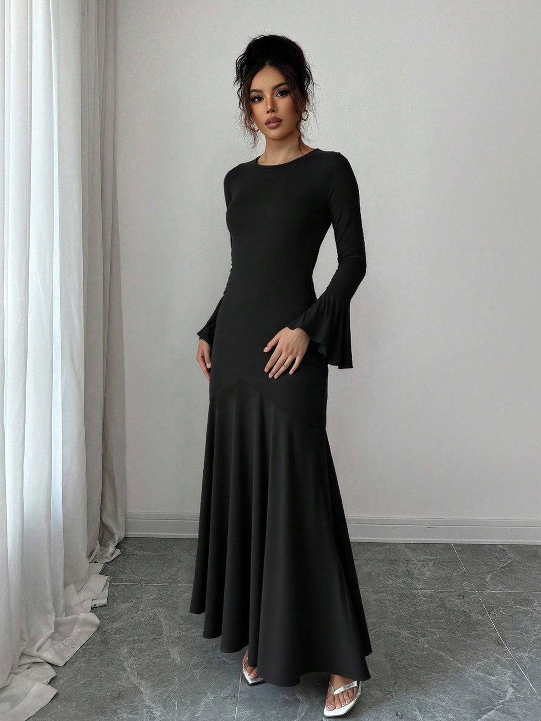 Rochie maxi SHEIN, negru